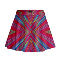 Burst Radiate Glow Vivid Colorful Mini Flare Skirt by Nexatart