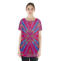 Burst Radiate Glow Vivid Colorful Skirt Hem Sports Top