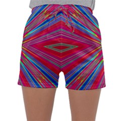 Burst Radiate Glow Vivid Colorful Sleepwear Shorts by Nexatart