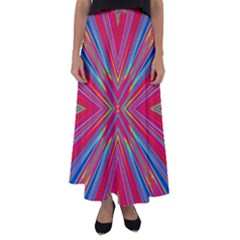 Burst Radiate Glow Vivid Colorful Flared Maxi Skirt by Nexatart