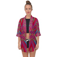 Burst Radiate Glow Vivid Colorful Open Front Chiffon Kimono by Nexatart