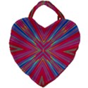 Burst Radiate Glow Vivid Colorful Giant Heart Shaped Tote View1