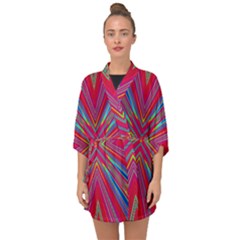 Burst Radiate Glow Vivid Colorful Half Sleeve Chiffon Kimono by Nexatart