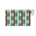 Fabric Textile Texture Green White Canvas Cosmetic Bag (Medium) View2