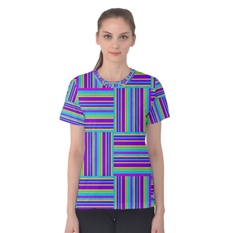 Geometric Textile Texture Surface Women s Cotton Tee by Nexatart