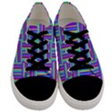 Geometric Textile Texture Surface Men s Low Top Canvas Sneakers View1