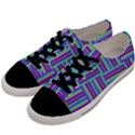 Geometric Textile Texture Surface Men s Low Top Canvas Sneakers View2