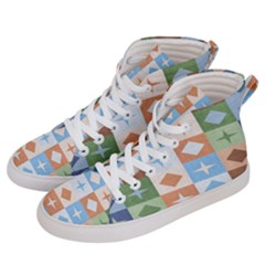 Fabric Textile Textures Cubes Women s Hi-top Skate Sneakers by Nexatart