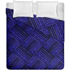 Cobalt Blue Weave Texture Duvet Cover Double Side (california King Size) by Nexatart