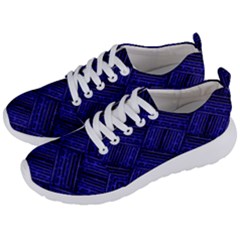 Cobalt Blue Weave Texture Men s Lightweight Sports Shoes