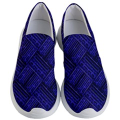 Cobalt Blue Weave Texture Women s Lightweight Slip Ons