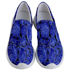 Neon Abstract Cobalt Blue Wood Women s Lightweight Slip Ons