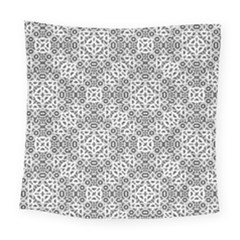 Black And White Oriental Ornate Square Tapestry (large) by dflcprints