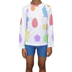 Easter Patches  Kids  Long Sleeve Swimwear by Valentinaart