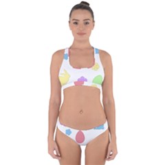 Easter Patches  Cross Back Hipster Bikini Set by Valentinaart