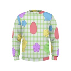 Easter Patches  Kids  Sweatshirt by Valentinaart