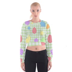 Easter Patches  Cropped Sweatshirt by Valentinaart