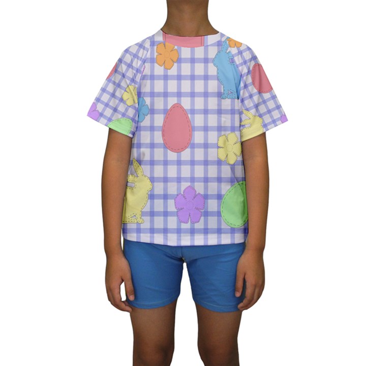 Easter Patches  Kids  Short Sleeve Swimwear