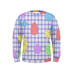 Easter Patches  Kids  Sweatshirt by Valentinaart