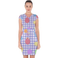 Easter Patches  Capsleeve Drawstring Dress  by Valentinaart