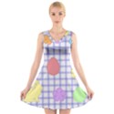 Easter Patches  V-Neck Sleeveless Skater Dress View1