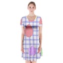 Easter Patches  Short Sleeve V-neck Flare Dress View1