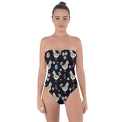 Easter Pattern Tie Back One Piece Swimsuit by Valentinaart