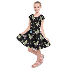 Easter Pattern Kids  Short Sleeve Dress by Valentinaart