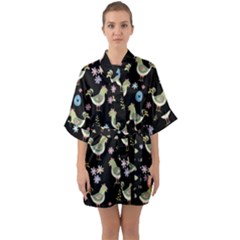 Easter Pattern Quarter Sleeve Kimono Robe