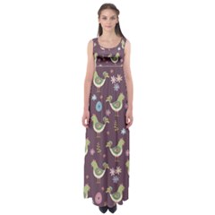 Easter Pattern Empire Waist Maxi Dress by Valentinaart