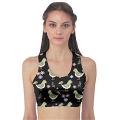 Easter Pattern Sports Bra by Valentinaart