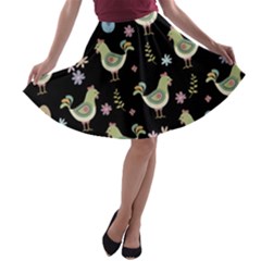 Easter Pattern A-line Skater Skirt by Valentinaart