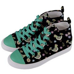 Easter Pattern Women s Mid-top Canvas Sneakers by Valentinaart