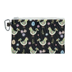 Easter Pattern Canvas Cosmetic Bag (large) by Valentinaart