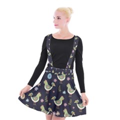 Easter Pattern Suspender Skater Skirt by Valentinaart