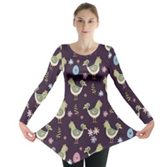 Easter Pattern Long Sleeve Tunic  by Valentinaart