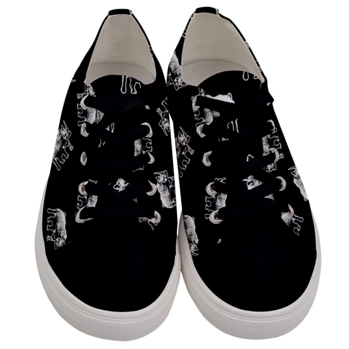 Rhino pattern Men s Low Top Canvas Sneakers