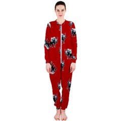 Rhino Pattern Onepiece Jumpsuit (ladies)  by Valentinaart