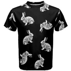 Rabbit Pattern Men s Cotton Tee by Valentinaart