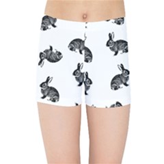 Rabbit Pattern Kids Sports Shorts by Valentinaart