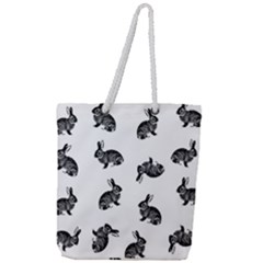 Rabbit Pattern Full Print Rope Handle Tote (large)