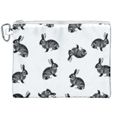 Rabbit Pattern Canvas Cosmetic Bag (xxl) by Valentinaart