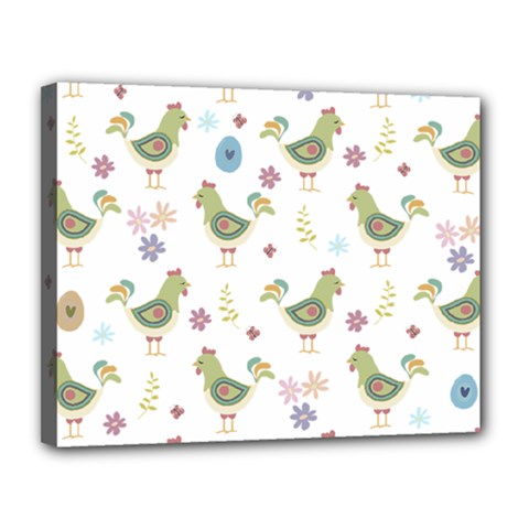 Easter Pattern Canvas 14  X 11  by Valentinaart