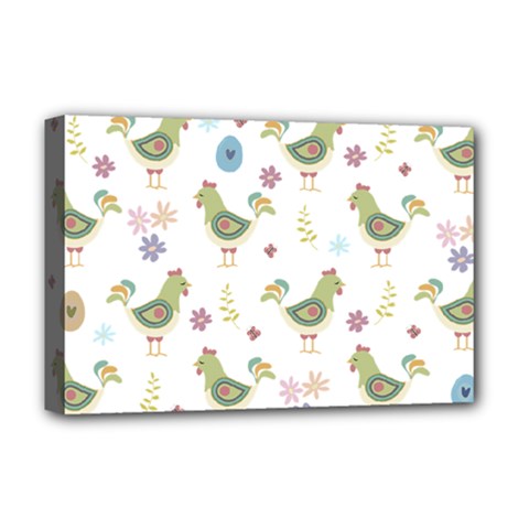 Easter Pattern Deluxe Canvas 18  X 12   by Valentinaart