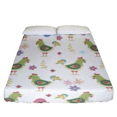 Easter Pattern Fitted Sheet (queen Size) by Valentinaart