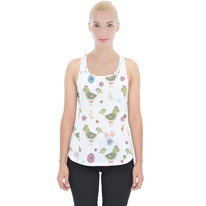 Easter Pattern Piece Up Tank Top