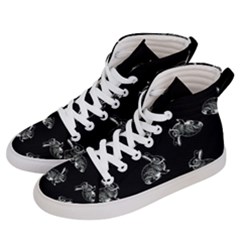 Rabbit Pattern Women s Hi-top Skate Sneakers by Valentinaart