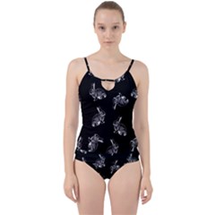 Rabbit Pattern Cut Out Top Tankini Set by Valentinaart