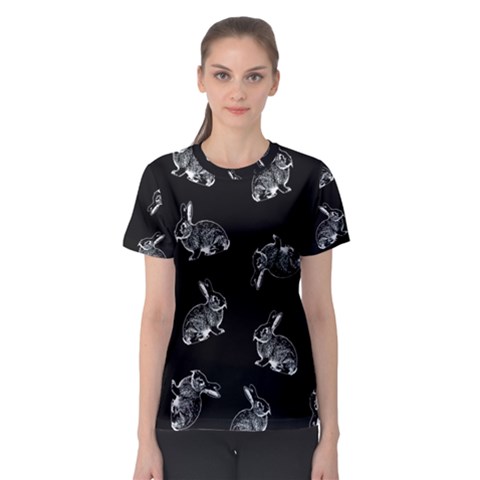 Rabbit Pattern Women s Sport Mesh Tee by Valentinaart