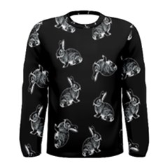 Rabbit Pattern Men s Long Sleeve Tee by Valentinaart